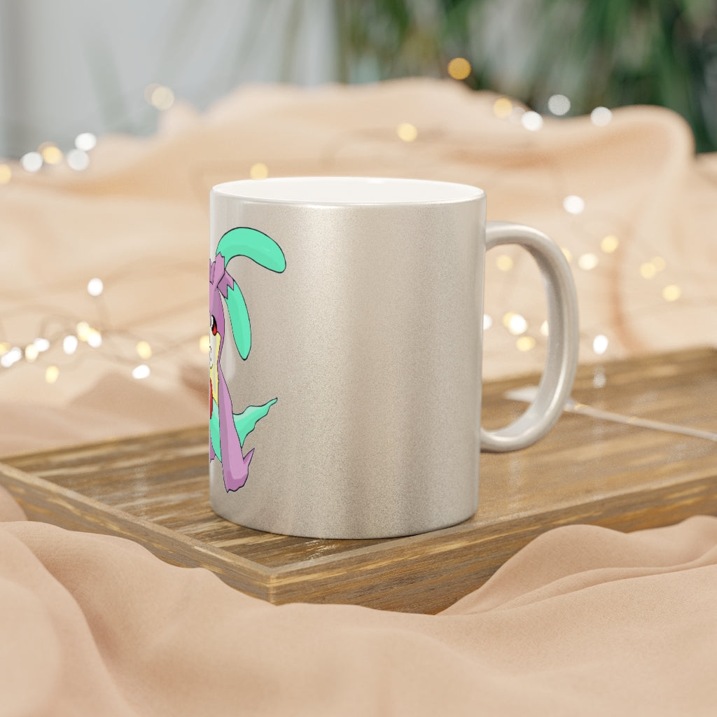 Molepha Metallic Mug in Silver and Gold with customizable design options.